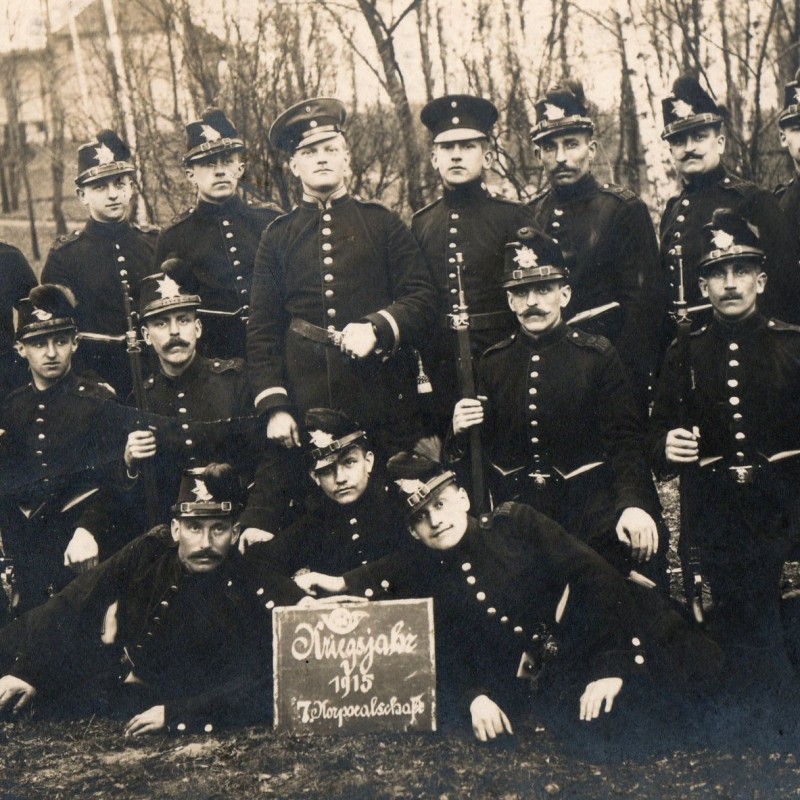 Photo of soldiers of the Saxon rifle regiment No. 108