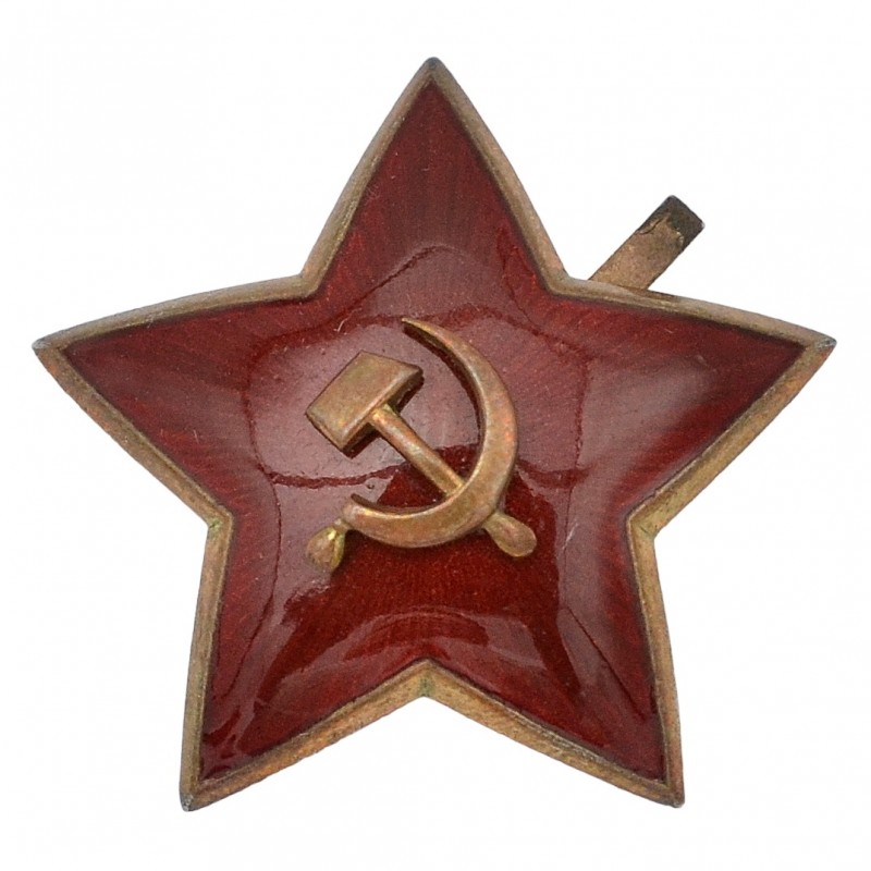 36-mm star on a budenovka or a cap of the Red Army command staff of the 1936 model
