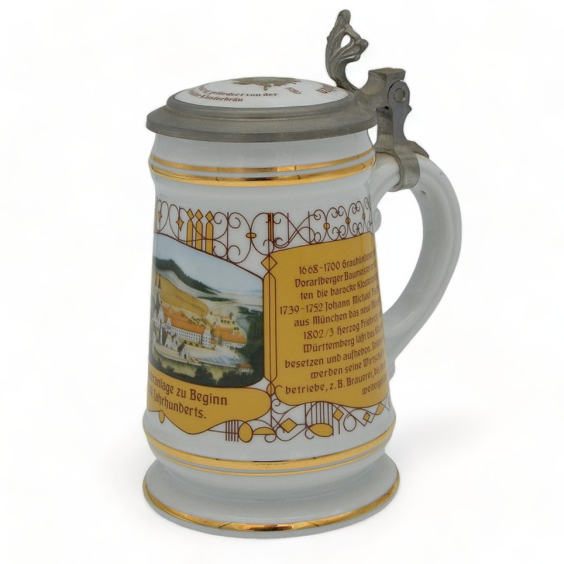 Beer mug for the 900th anniversary of the monastery of Zwifalten, 1989