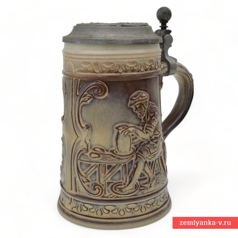 Beer mug with the plot of the pottery workshop 