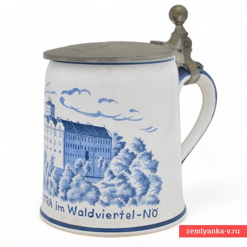 Beer mug with the image of the castle of Vaitra