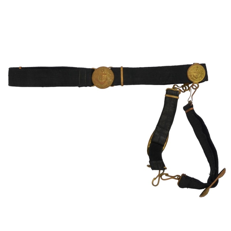 Naval officer's belt of the 1955 model with a suspension for a dirk