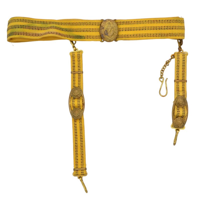 A ceremonial naval officer's belt of the 1955 model with a suspension for a dirk