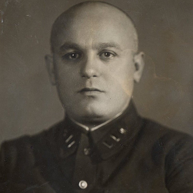 Portrait photo of the head of the Sanitary and Epidemiological Laboratory of the military doctor of the 2nd rank Maly I.M.