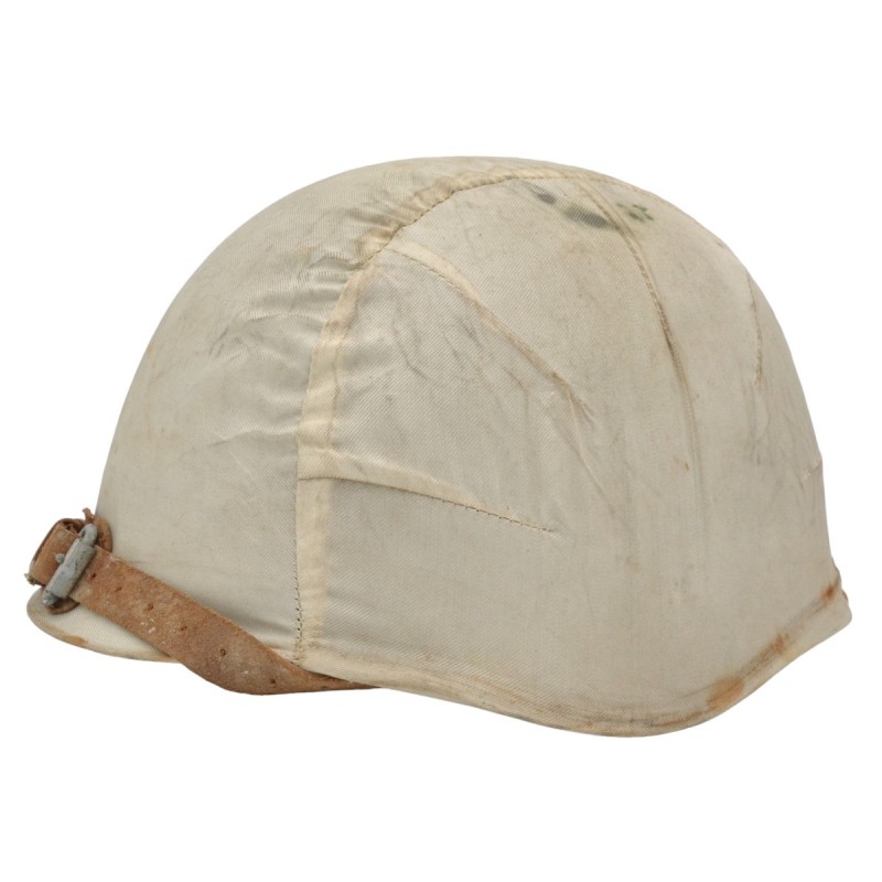 Steel helmet (helmet) SH-60 in a white camouflage cover