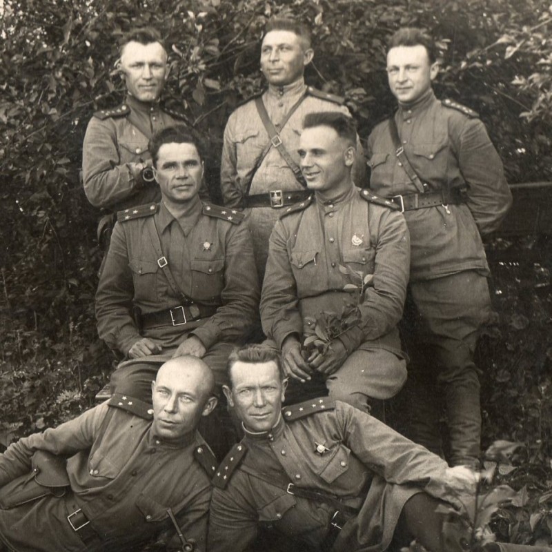 Group photo of Red Army officers on the Kursk Bulge, 1943