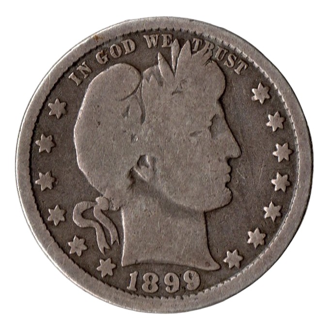The 1899 ¼ dollar coin