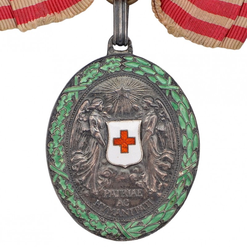 Medal of the 50th anniversary of the Austro-Hungarian Red Cross 2nd class for the military on a bow for women