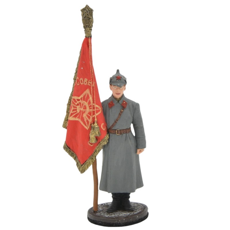 The tin soldier "Standard-bearer of the ABTV Red Army"