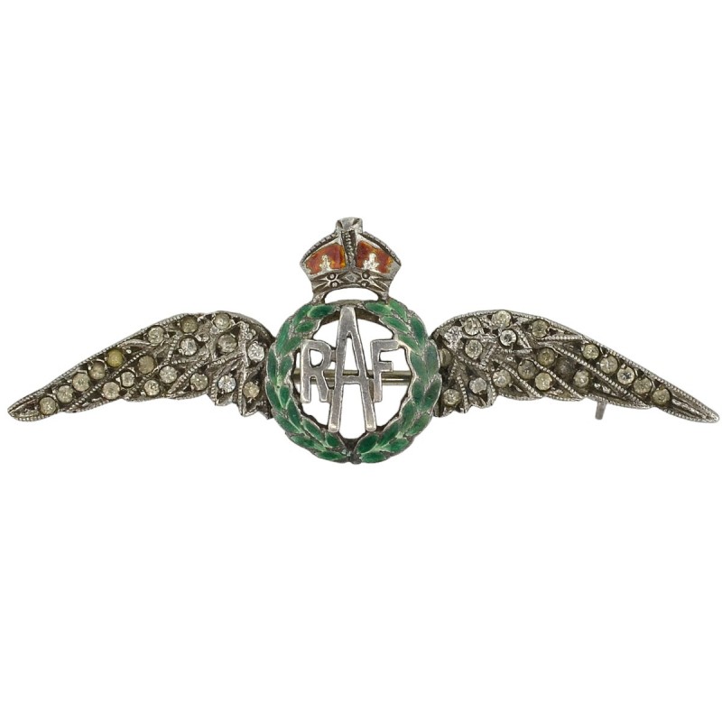 Decorated brooch - badge of a British Air Force (RAF) pilot 