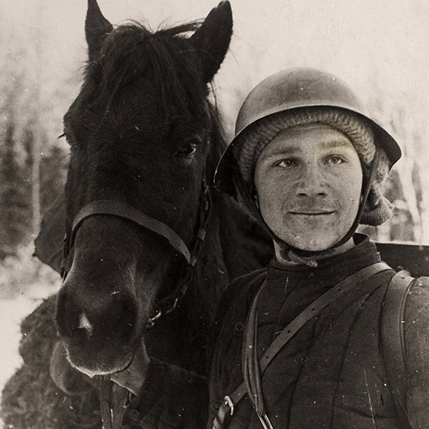 Photo by TASS "Mounted scout of Kireichikov on the Karelian isthmus", 1939