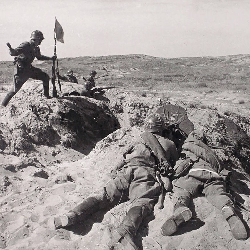 Photo "Red Army soldiers of the Red Army on Khalkhin Gol", 1939