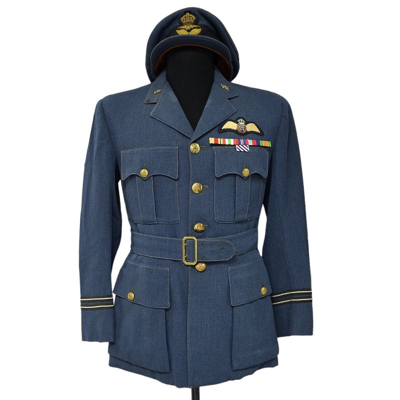 A set of a pilot's uniform of the Royal Air Force of Great Britain during the Second World War