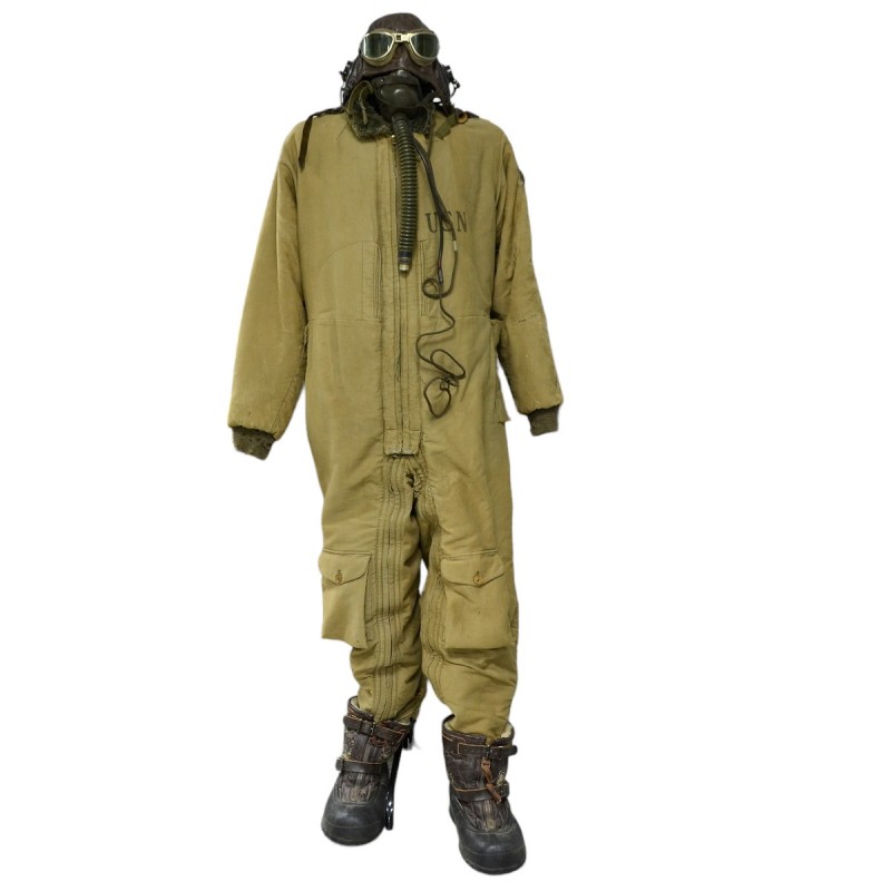 A set of winter insulated flight uniforms for a US Air Force pilot