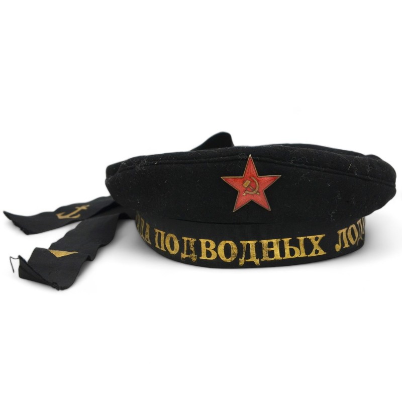 The cap of a sailor of the submarine brigade of the 1928 model