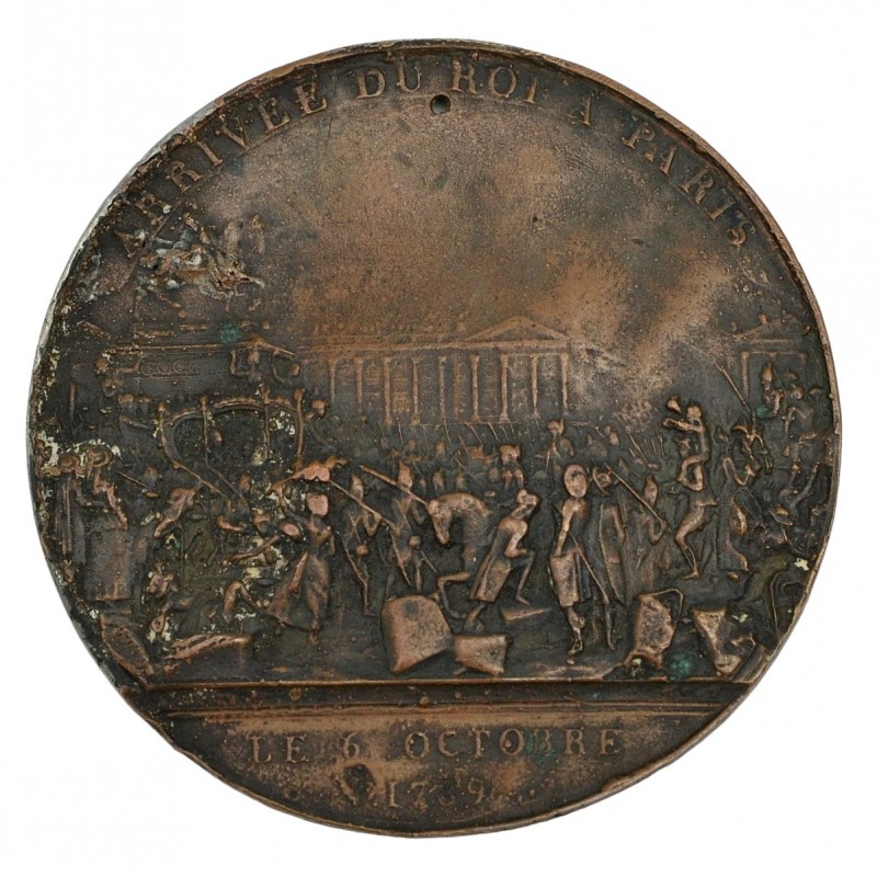 Table medal "Arrival of the King in Paris on October 6, 1739", blank?