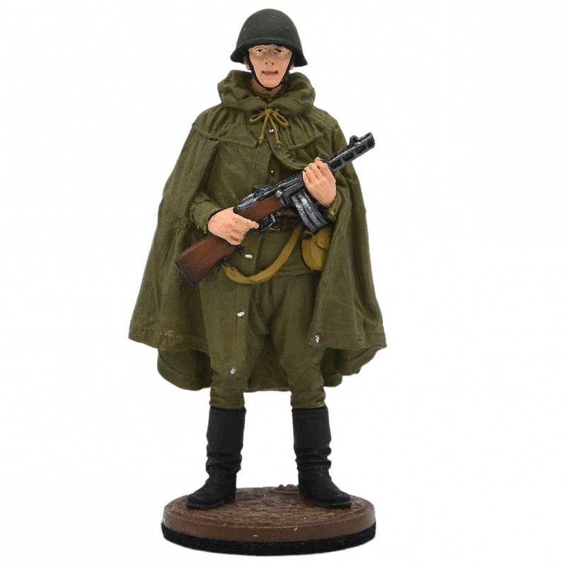 Soldier "Red Army submachine gunner in a raincoat tent"