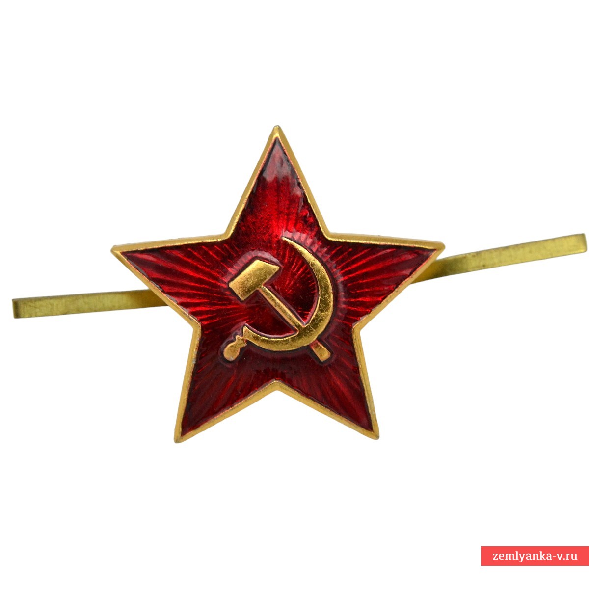 Star on the cap of soldiers and officers of the Soviet army