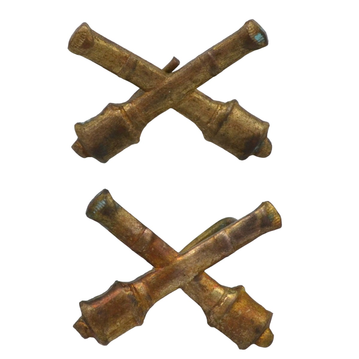 Emblems on shoulder straps or epaulettes of the RIA Artillery officer