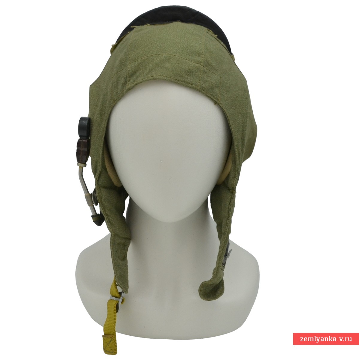Soviet tarpaulin flight headset, 1979