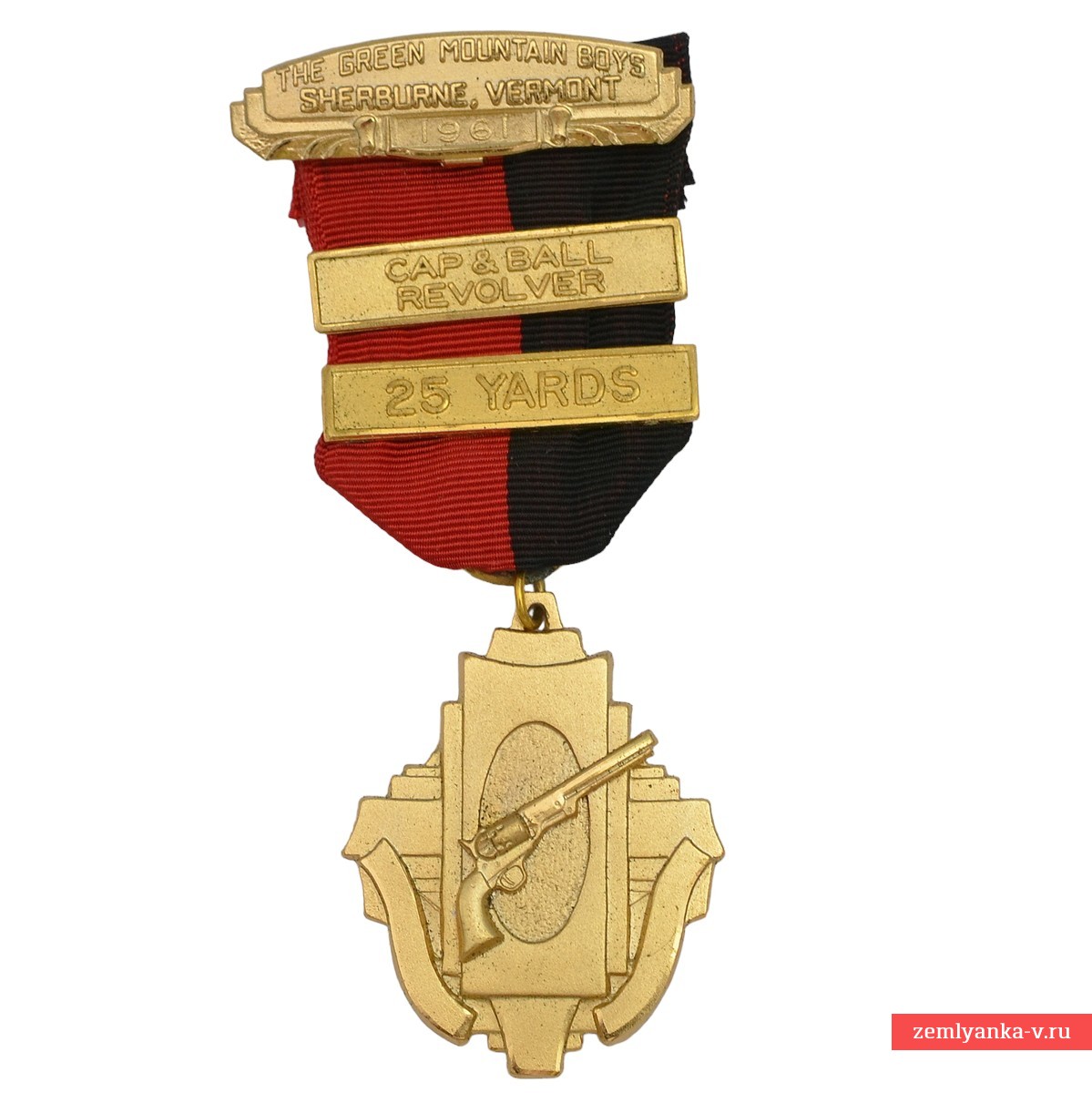 Bronze medal of the Green Mountain Boys organization for shooting at 25 yards with a percussion cap revolver