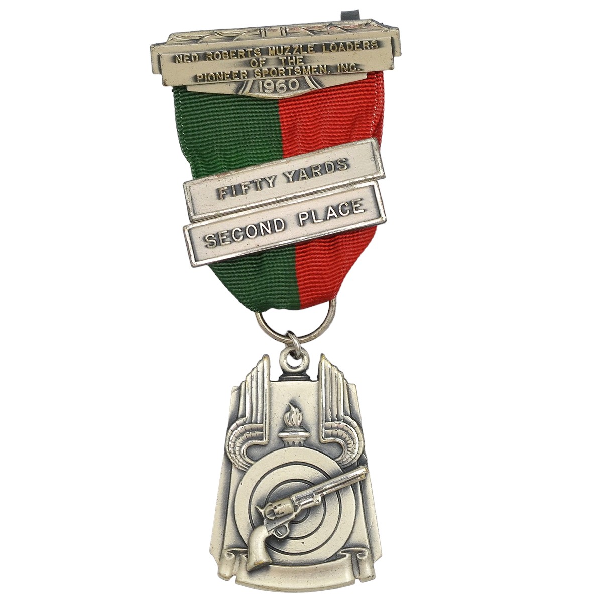 Silver medal in shooting of the club of "Pioneer Athletes" for shooting from a percussion cap revolver 