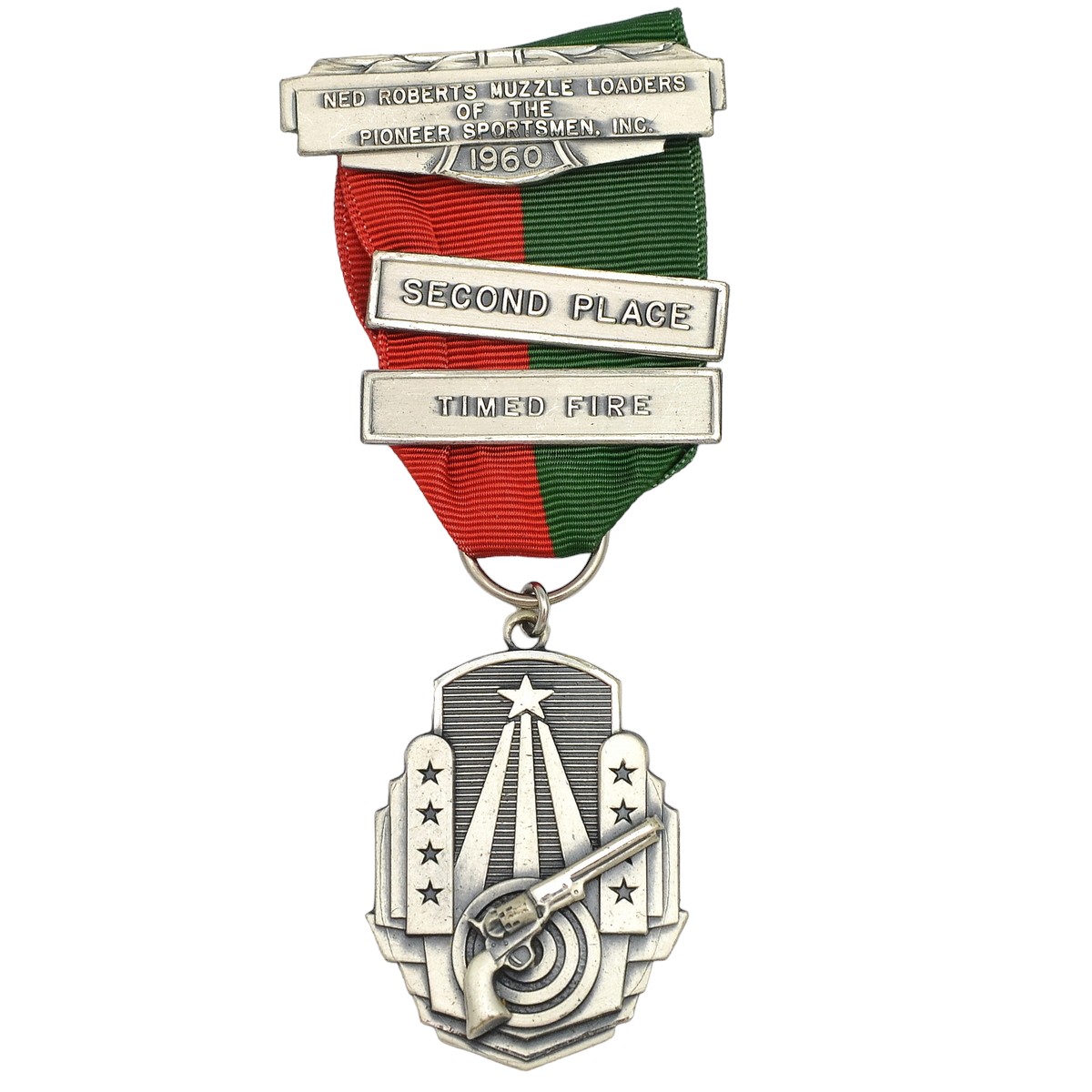Silver medal in shooting of the club of "Pioneer Athletes" for shooting from a percussion cap revolver 
