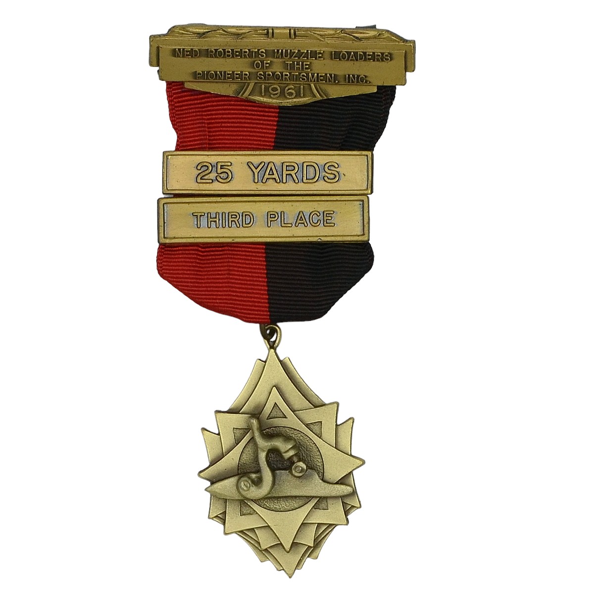 Bronze medal of the club of "Pioneer Athletes" for firing a 25-yard percussion cap rifle, 1961