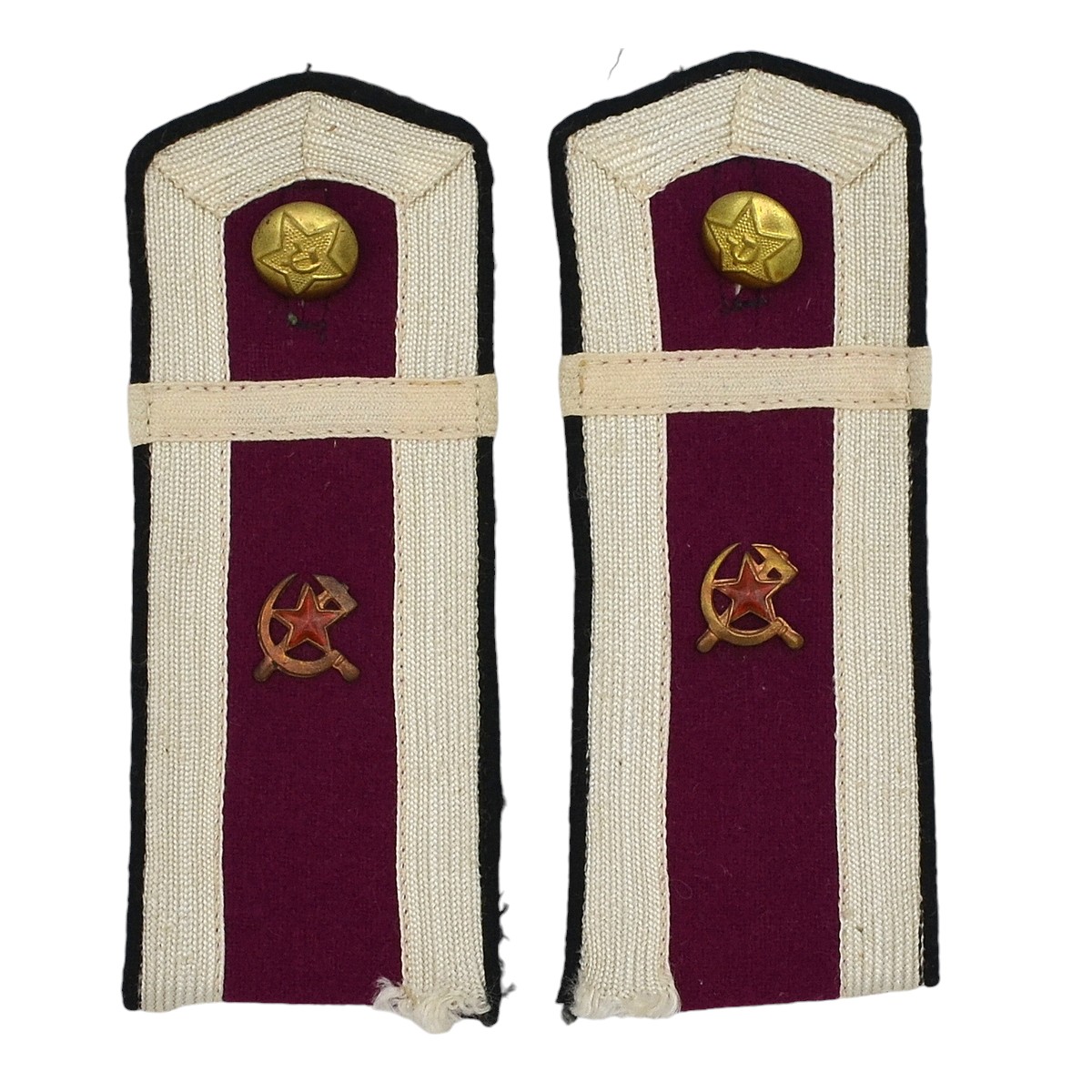 Shoulder straps of a cadet of the quartermaster school of the Soviet army of the 1943 model