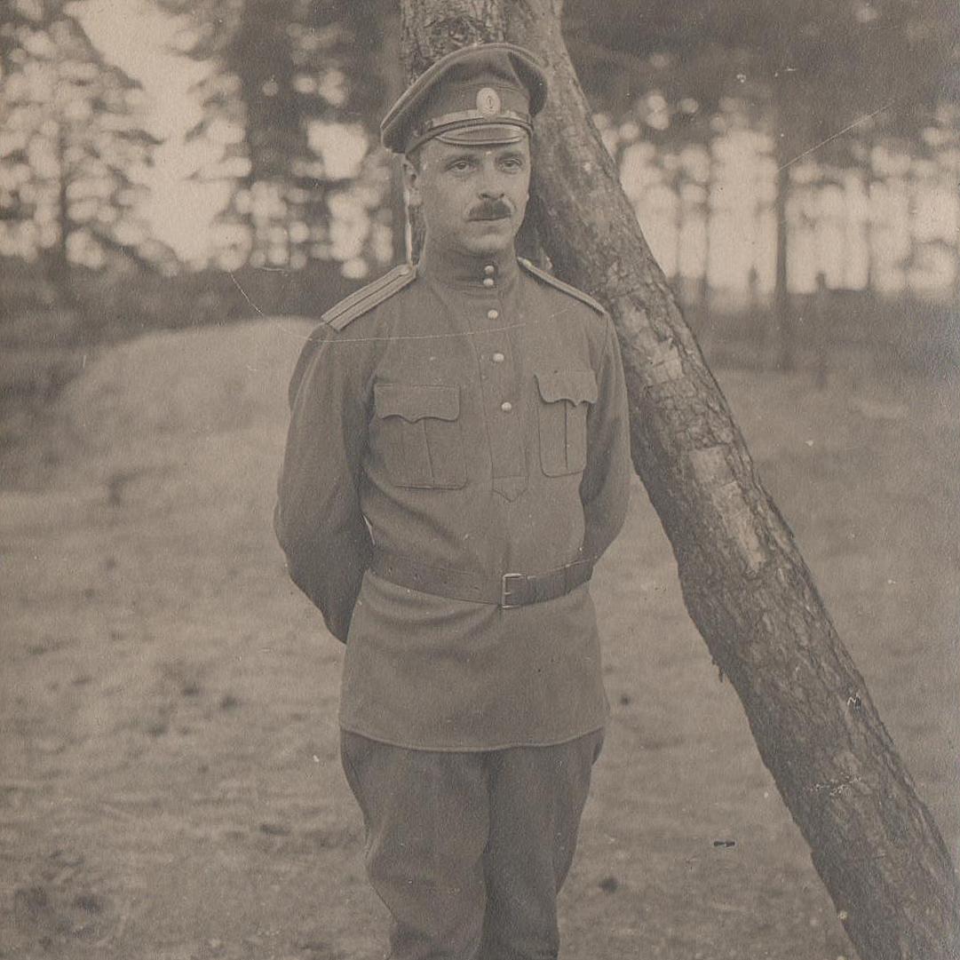 Photo of a military official or RIA doctor with the rank of captain