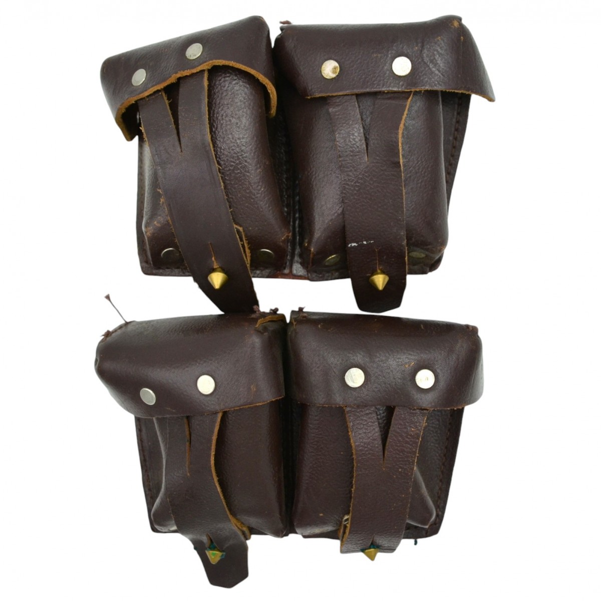 A pair of leather pouches for the Mosin rifle