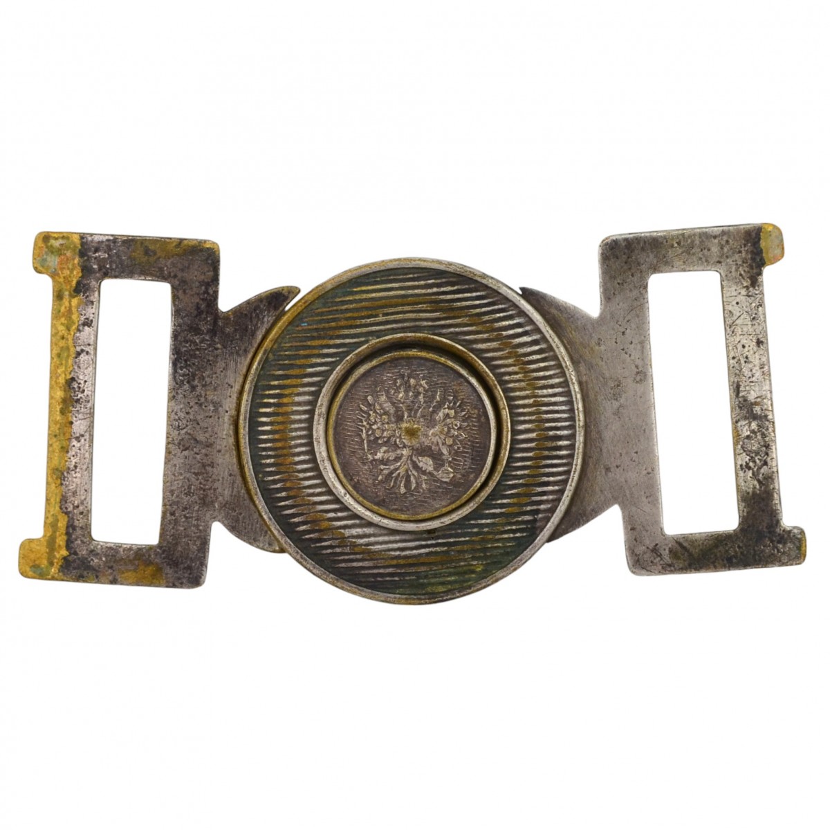 Buckle from the belt of an employee of the Forestry Corps of the sample of 1898