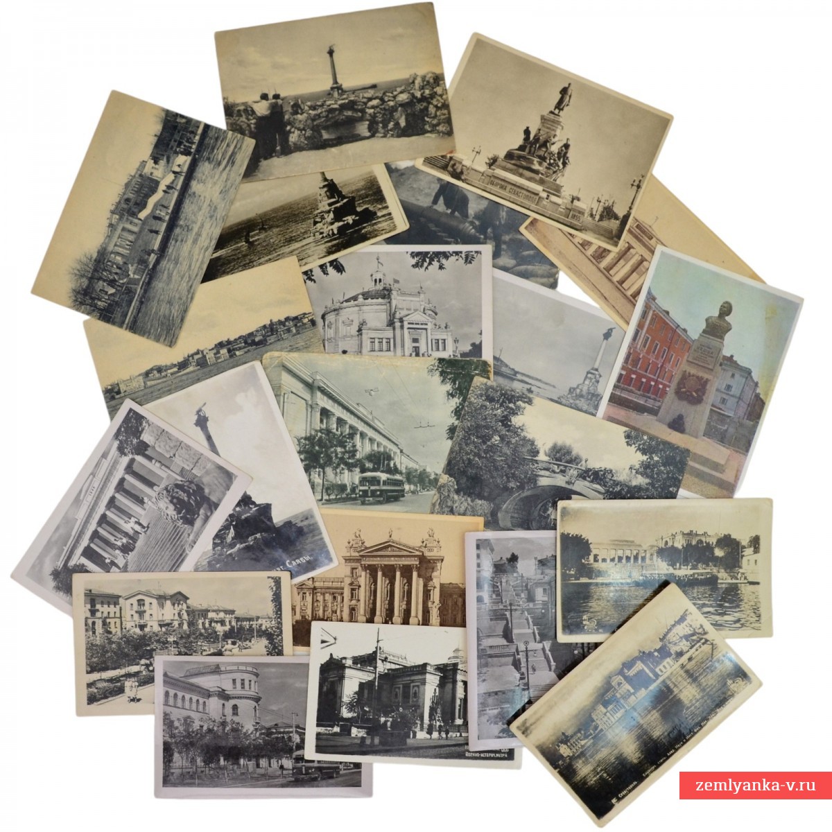 Lot of postcards with views of Sevastopol
