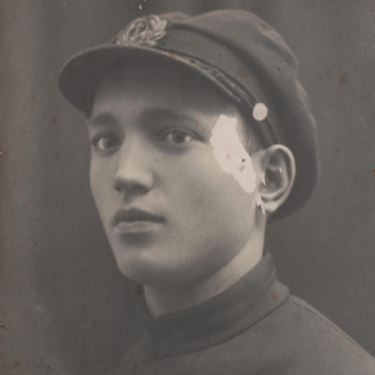 Portrait photo of an employee of the Pacific Fleet on Russian Island, 1932