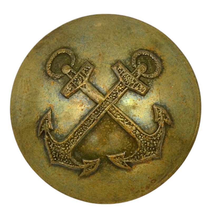 A button from the uniform of a student of naval educational institutions of the sample of 1901