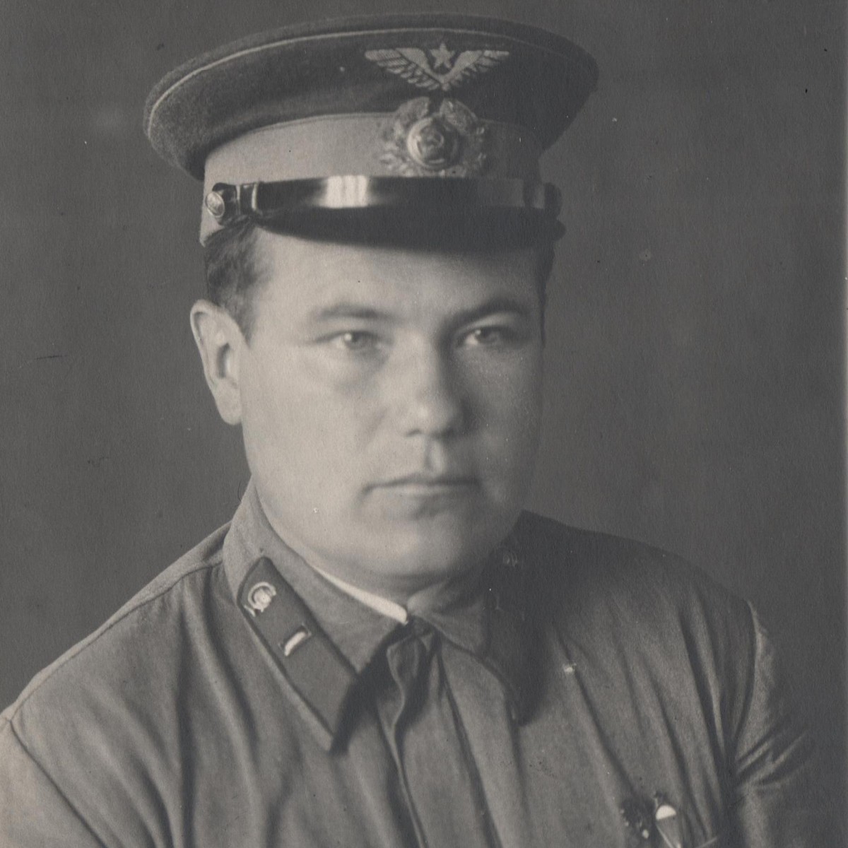 Photo of a military doctor of the 3rd rank of the Red Army Air Force