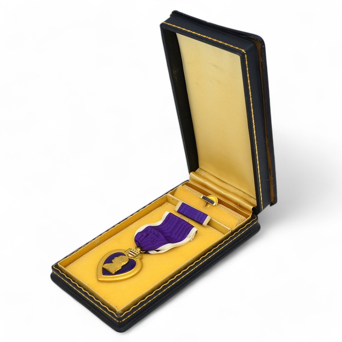 The Purple Heart Medal, presented to Donald E. Page