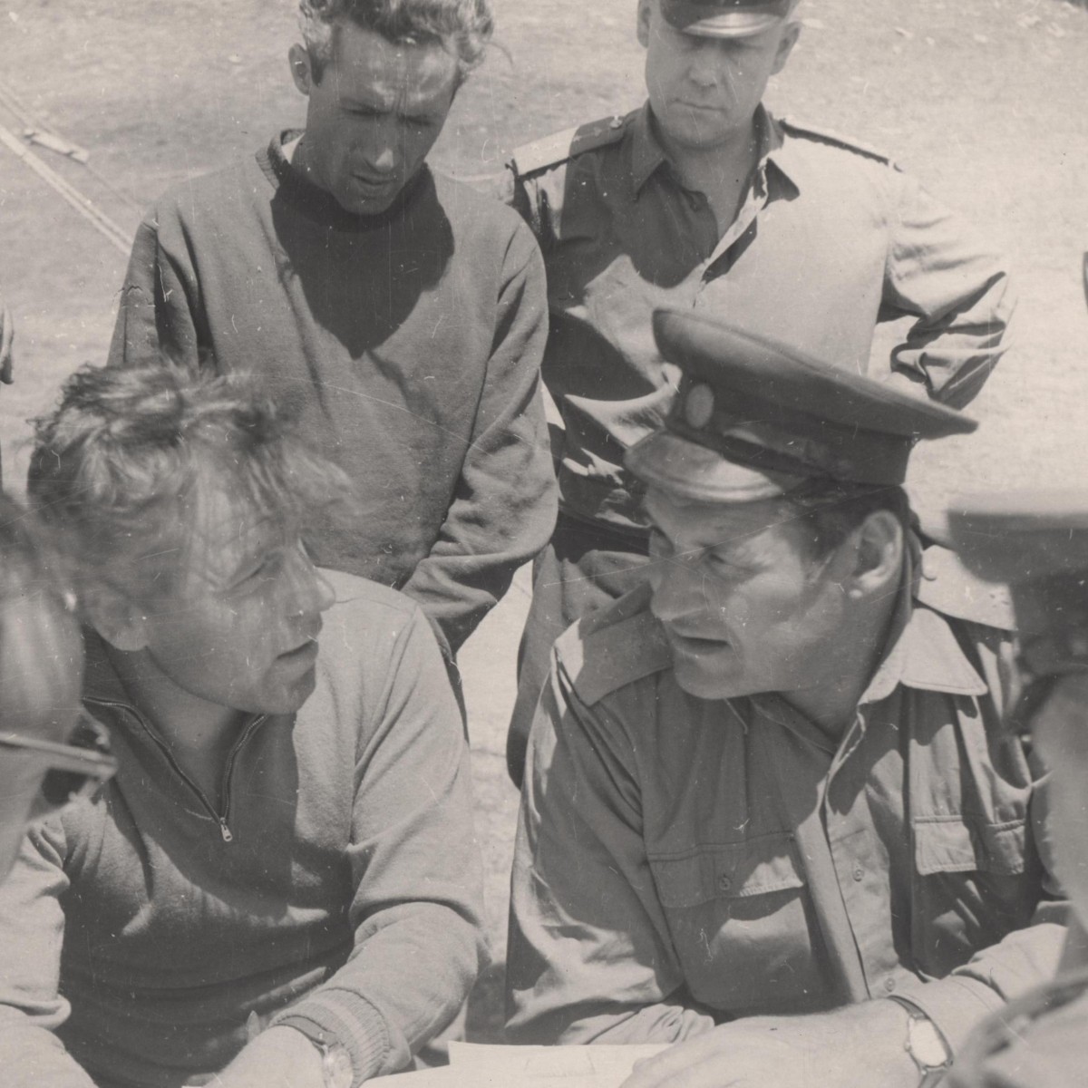 Photo of Colonel-General Lyashchenko N.G. with officers, 1962