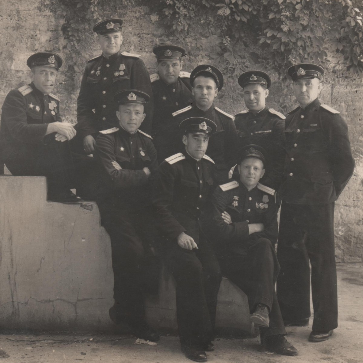 Group photo of Red Army officers with military awards