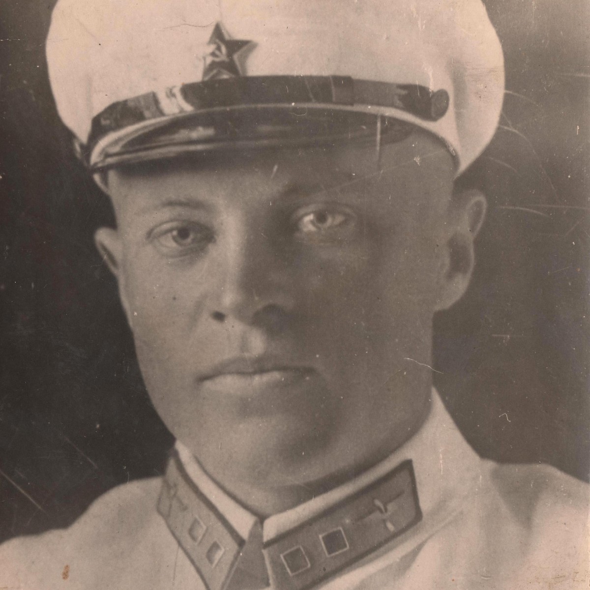 Portrait photo of Red Army Air Force Lieutenant Danilov in summer uniform