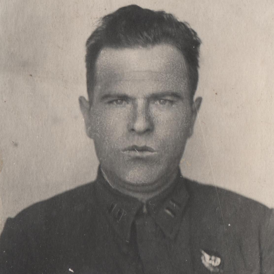 Photo of battalion Commissar Dorofeev I.A. with the Order of the Red Banner