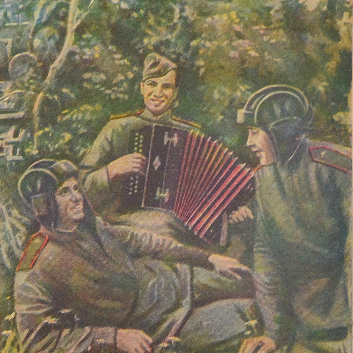 Postcard "Play my accordion", 1943