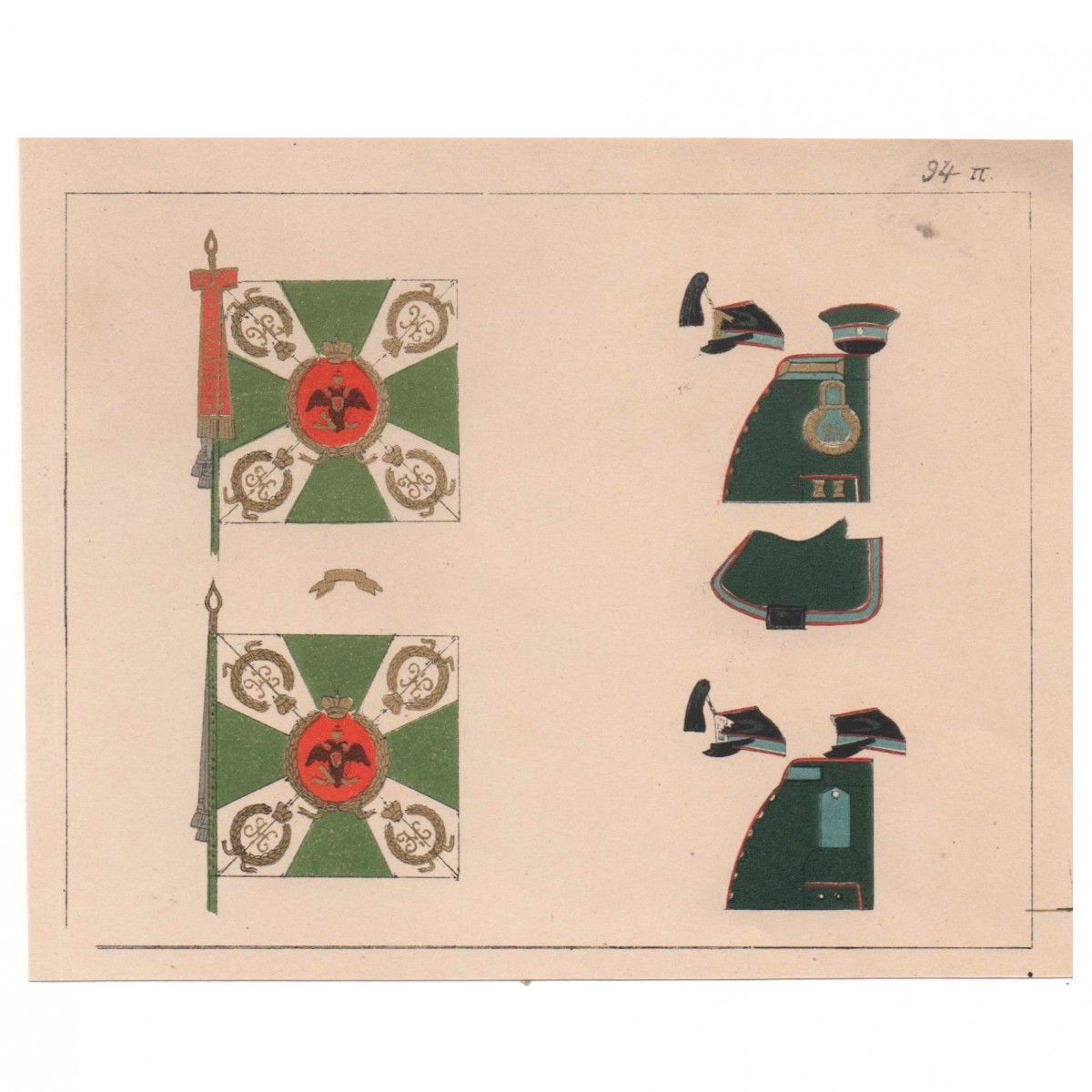 Quartermaster card of the 94th Infantry Regiment of the Yenisei RIA