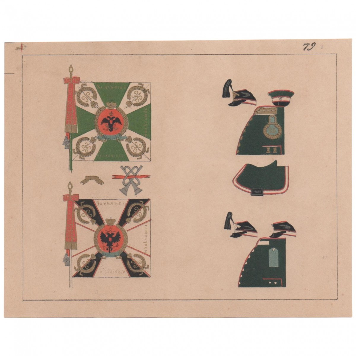 Quartermaster card of the 79th Infantry Regiment of the Kura