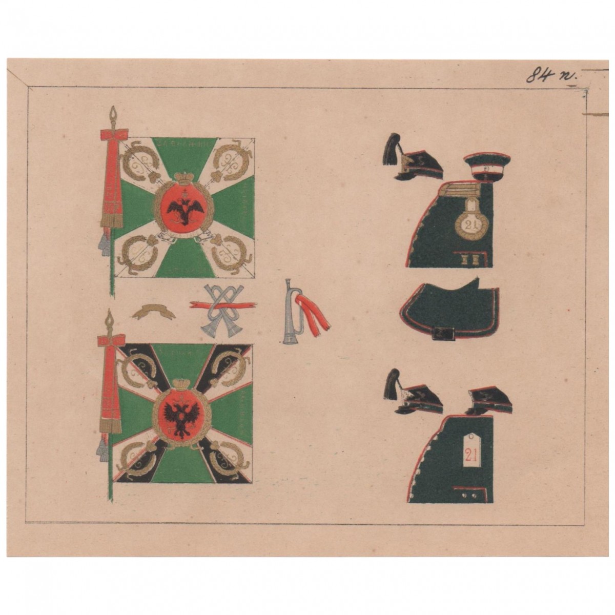 Quartermaster card of the 84th Shirvan Infantry Regiment