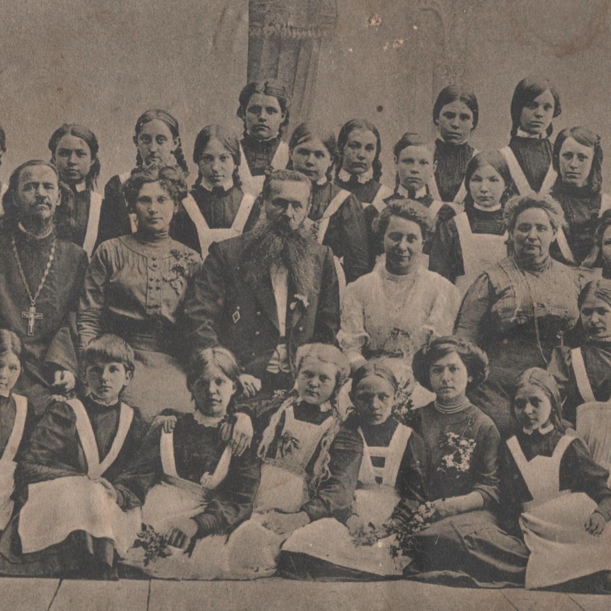 Postcard "G. Yadrin. Women's gymnasium. 3rd grade"