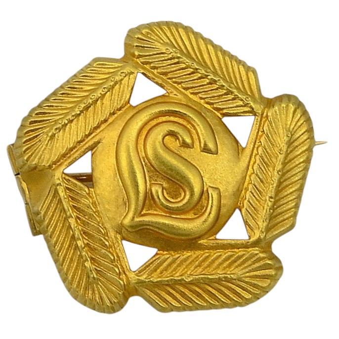 Gold badge for participation in the ski trip of the Lotta Svärd organization No. 1354