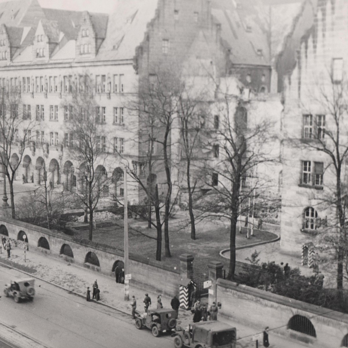 Photo of the Nuremberg Palace of Justice, photograph by E. Khaldei