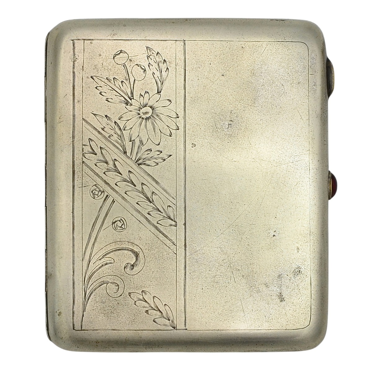 Soviet nickel silver cigarette case