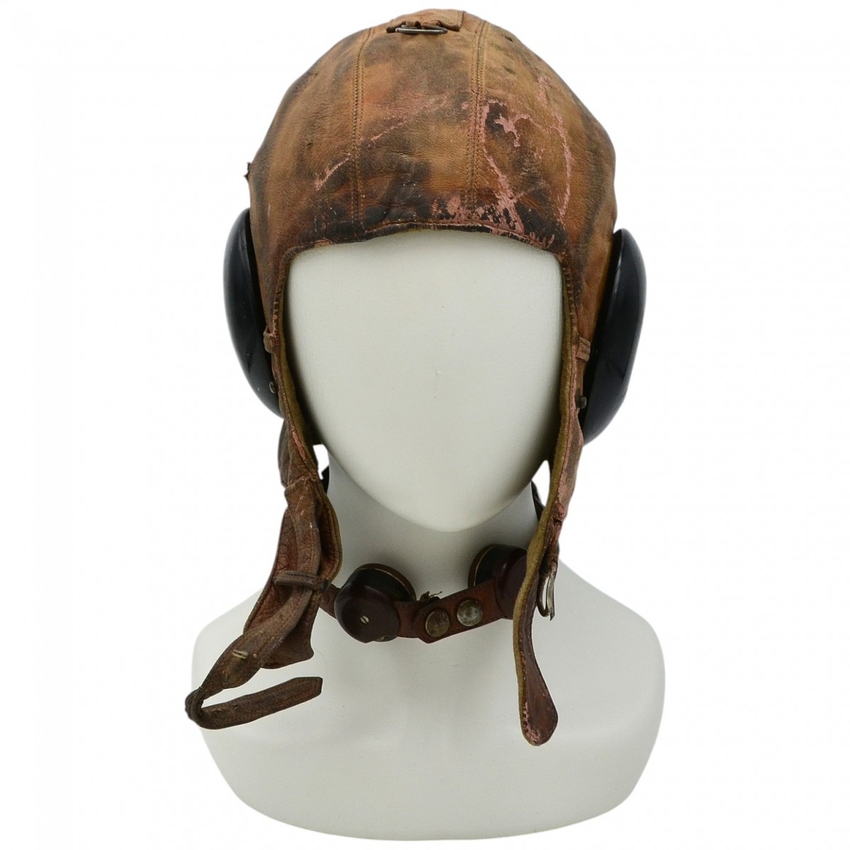 Red Army Air Force pilot's flight helmet with headset, 1942